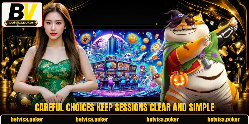 Careful choices keep sessions clear and simple Careful choices keep sessions clear and simple