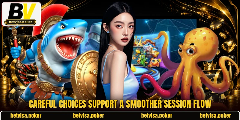 Careful choices support a smoother session flow Careful choices support a smoother session flow
