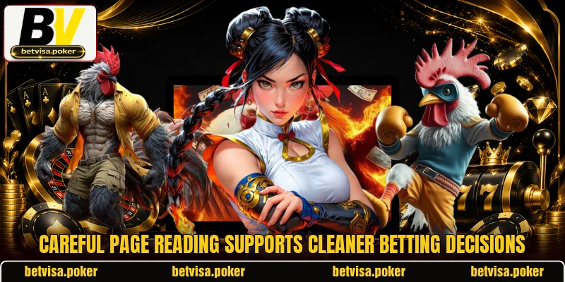 Careful page reading supports cleaner betting decisions Careful page reading supports cleaner betting decisions