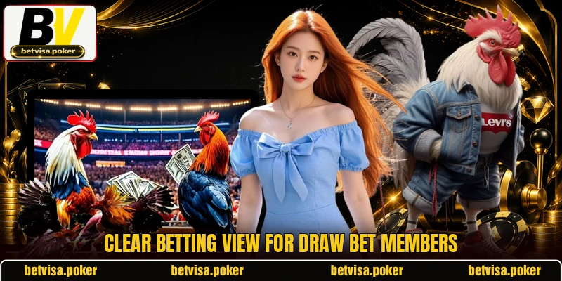 Clear betting view for Draw Bet members Clear betting view for Draw Bet members