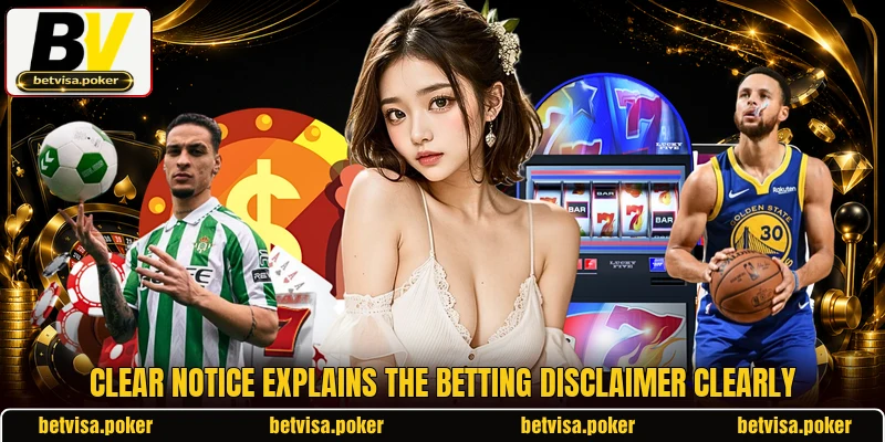 Clear notice explains the betting disclaimer clearly Clear notice explains the betting disclaimer clearly