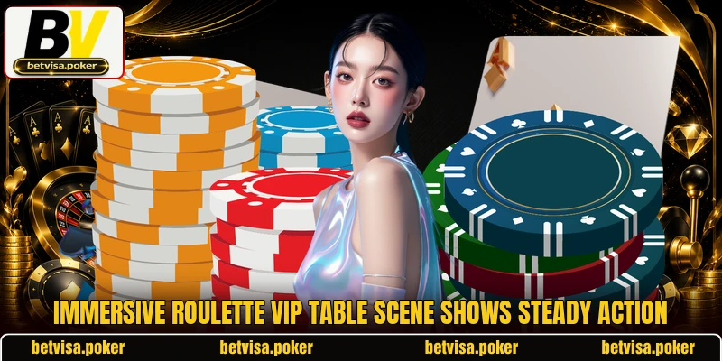 Immersive Roulette VIP table scene shows steady action Immersive Roulette VIP table scene shows steady action