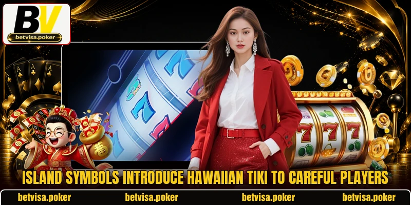 Island symbols introduce Hawaiian Tiki to careful players Island symbols introduce Hawaiian Tiki to careful players