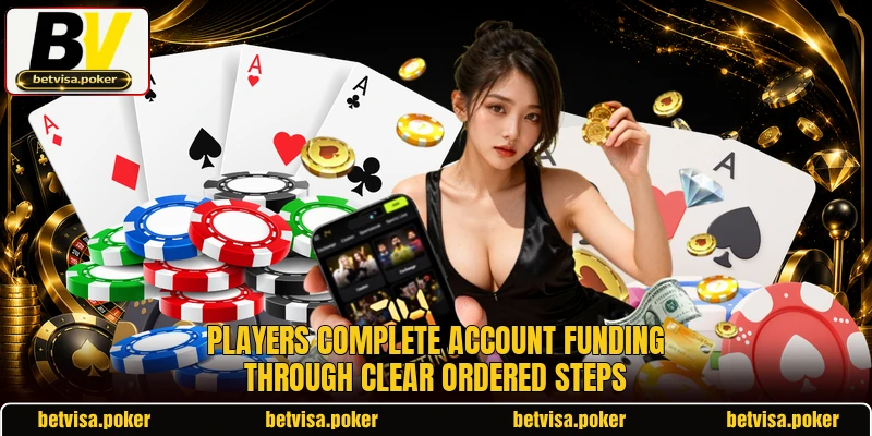Players complete account funding through clear ordered steps Players complete account funding through clear ordered steps