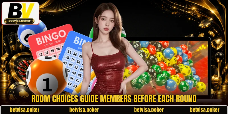 Room choices guide members before each round Room choices guide members before each round