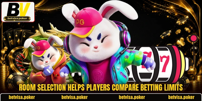 Room selection helps players compare betting limits Room selection helps players compare betting limits